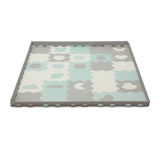 Puzzle-Schaumstoffmatte Luno Shapes 185 x 165 cm Mint, 30ks, Premium Puzzle-Schaumstoffmatte Luno Shapes 185 x 165 cm Mint, 30ks, Premium Kinderkraft KPLUSH00MIN0000