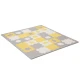 Puzzle-Schaumstoffmatte Luno Shapes 185 x 165 cm Yellow, 30ks, Premium Kinderkraft KPLUSH00YEL0000