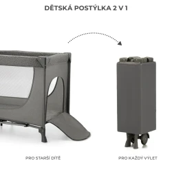 Reisebett Joy 2 Dark grey Reisebett Joy 2 Dark grey