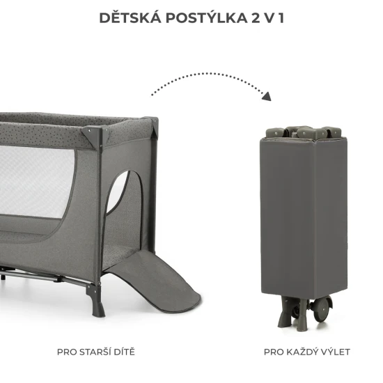 Reisebett Joy 2 Dark grey Reisebett Joy 2 Dark grey Kinderkraft KLJOY02DGR00000