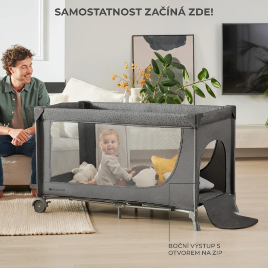 Reisebett Joy 2 Dark grey Reisebett Joy 2 Dark grey Kinderkraft KLJOY02DGR00000