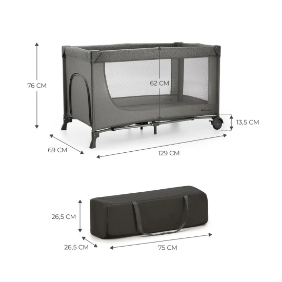 Reisebett Joy 2 Dark grey Reisebett Joy 2 Dark grey Kinderkraft KLJOY02DGR00000