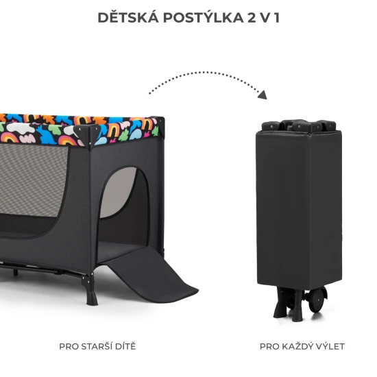Reisebett Joy 2 Happy shapes Reisebett Joy 2 Happy shapes Kinderkraft KLJOY02HAP0000