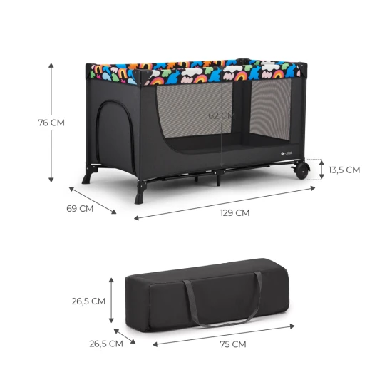 Reisebett Joy 2 Happy shapes Reisebett Joy 2 Happy shapes Kinderkraft KLJOY02HAP0000