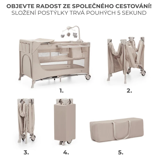 Reisebett Joy 2 mit Zubehör Beige Reisebett Joy 2 mit Zubehör Beige Kinderkraft KLJOY02BEG000AC