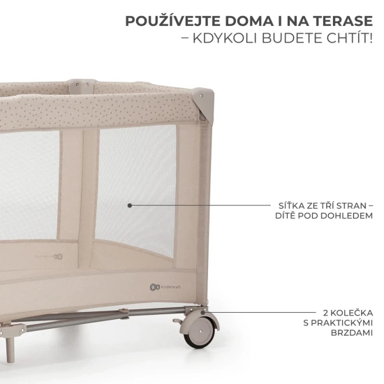 Reisebett Joy 2 mit Zubehör Beige Reisebett Joy 2 mit Zubehör Beige Kinderkraft KLJOY02BEG000AC