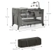 Reisebett Joy 2 mit Zubehör Dark grey Kinderkraft KLJOY02DGR000AC