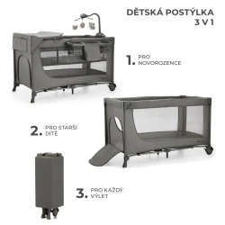 Reisebett Joy 2 mit Zubehör Dark grey Reisebett Joy 2 mit Zubehör Dark grey