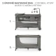 Reisebett Joy 2 mit Zubehör Dark grey Kinderkraft KLJOY02DGR000AC