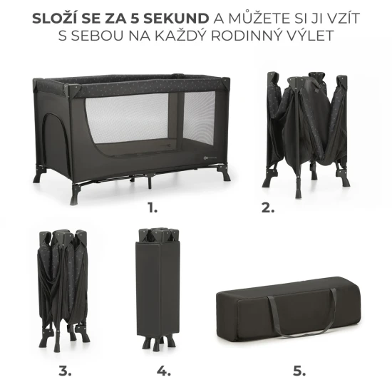 Reisebett Joy Light Grau Reisebett Joy Light Grau Kinderkraft KLJOYLIGRY00000