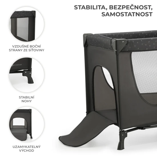 Reisebett Joy Light Grau Reisebett Joy Light Grau Kinderkraft KLJOYLIGRY00000
