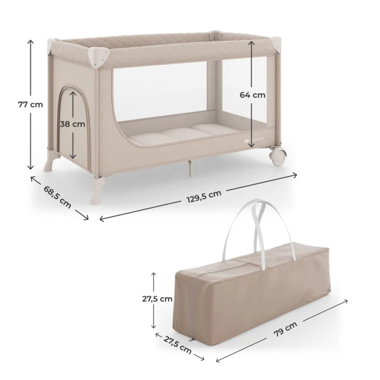 Reisebett Leody Up Beige Reisebett Leody Up Beige Kinderkraft KCLEODUPBEG0000