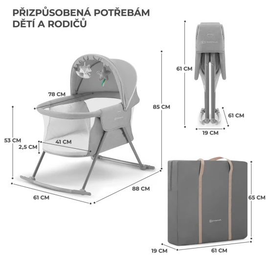 Kinderbett 3in1 Lovi Gray Kinderbett 3in1 Lovi Gray Kinderkraft KKLLOVIGRY0000