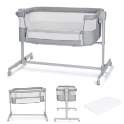 Verstellbares Kinderbett Nestee Up2 Full Light Grey