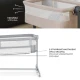 Verstellbares Kinderbett Nestee Up2 Full Light Grey Kinderkraft KLNEE002LGRF000