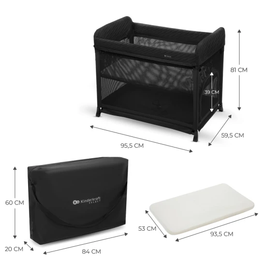 SELECT Reisebett Moon Dream Black SELECT Reisebett Moon Dream Black Kinderkraft KLMODR00BLK3000