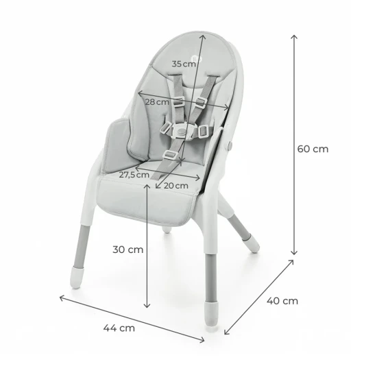Hochstuhl Dinnly 2in1 Grey Kinderkraft KHDINN00LGR0000