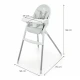 Hochstuhl Dinnly 2in1 Grey Kinderkraft KHDINN00LGR0000