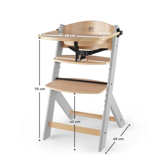 Hochstuhl Enock Grey wooden, Premium Hochstuhl Enock Grey wooden, Premium Kinderkraft KKKENOCGRY0000