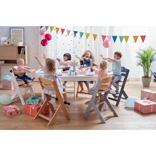 Hochstuhl Enock gepolstert Grey wooden, Premium Hochstuhl Enock gepolstert Grey wooden, Premium Kinderkraft KHENOC0PGRY0000