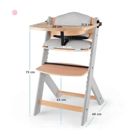 Hochstuhl Enock gepolstert Grey wooden, Premium Hochstuhl Enock gepolstert Grey wooden, Premium Kinderkraft KHENOC0PGRY0000