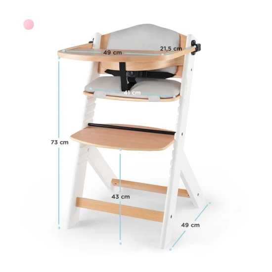 Hochstuhl Enock gepolstert White wooden, Premium Hochstuhl Enock gepolstert White wooden, Premium Kinderkraft KHENOC0PWHT0000