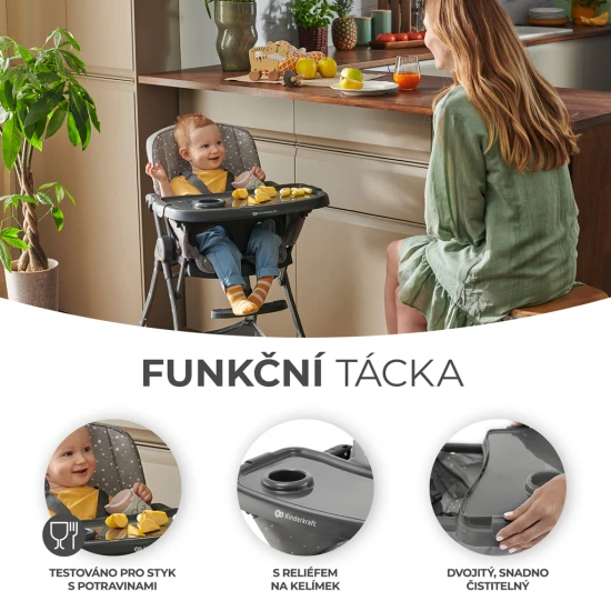 Hochstuhl Foldee Grey Hochstuhl Foldee Grey Kinderkraft KHFOLD00GRY0000