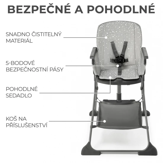 Hochstuhl Foldee Grey Hochstuhl Foldee Grey Kinderkraft KHFOLD00GRY0000