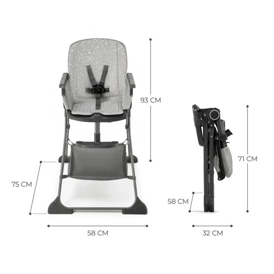 Hochstuhl Foldee Grey Hochstuhl Foldee Grey Kinderkraft KHFOLD00GRY0000