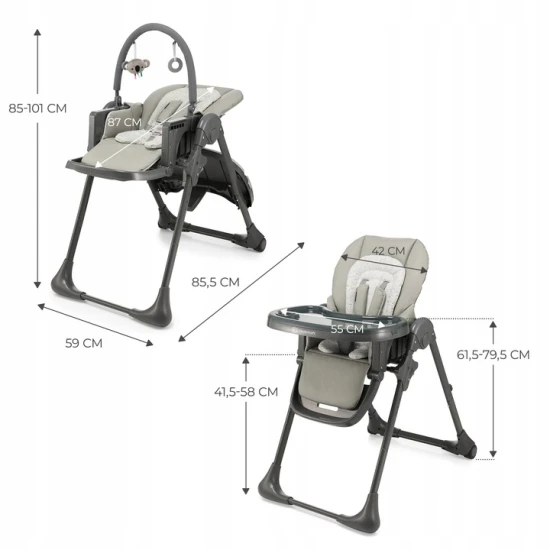 Hochstuhl Tummie grey Hochstuhl Tummie grey Kinderkraft KHTUMM00GRY0000