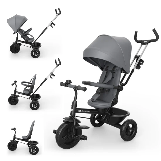 Dreirad Aston 2 Plus Grey, 9m+ Dreirad Aston 2 Plus Grey, 9m+ Kinderkraft KRASTO02GRYPL00