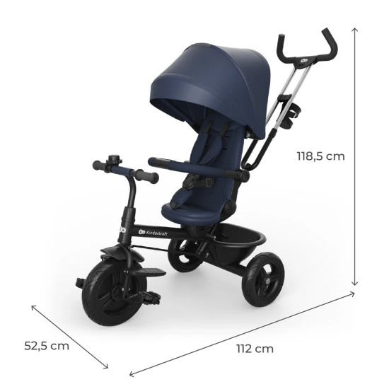 Dreirad Aston 2 Plus Navy, 9m+ Dreirad Aston 2 Plus Navy, 9m+ Kinderkraft KRASTO02NAVPL00