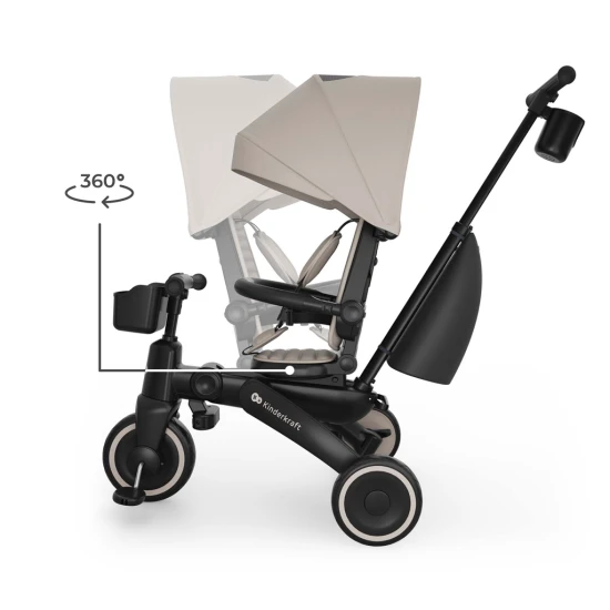 Dreirad Jazz 3 Beige, 9m+ Kinderkraft KRJAZZ03BEG0000