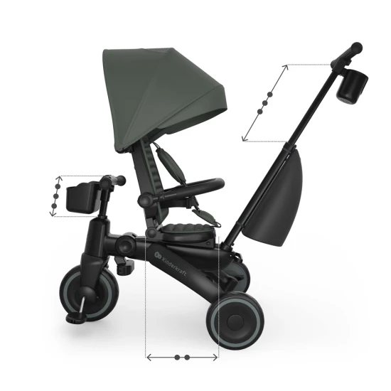 Dreirad Jazz 3 Green, 9m+ Kinderkraft KRJAZZ03GRE0000