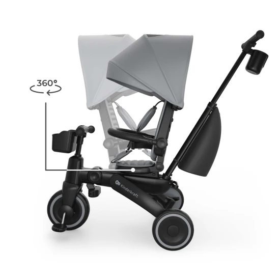 Dreirad Jazz 3 Grey, 9m+ Kinderkraft KRJAZZ03GRY0000
