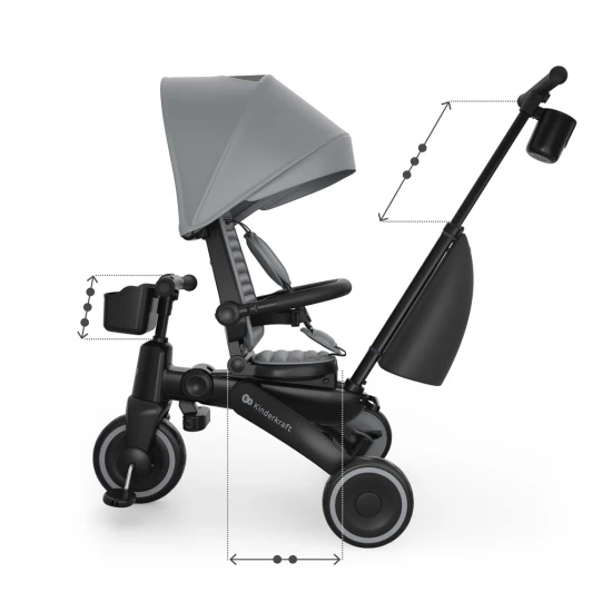 Dreirad Jazz 3 Grey, 9m+ Kinderkraft KRJAZZ03GRY0000