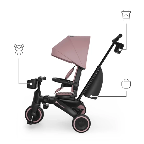 Dreirad Jazz 3 Pink, 9m+ Dreirad Jazz 3 Pink, 9m+ Kinderkraft KRJAZZ03PNK0000