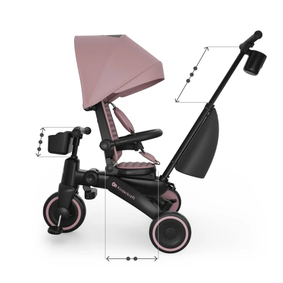 Dreirad Jazz 3 Pink, 9m+ Dreirad Jazz 3 Pink, 9m+ Kinderkraft KRJAZZ03PNK0000