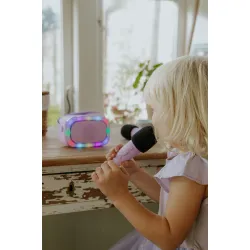 Bluetooth Karaoke-Party-Set + 2 Mikrofone rosa