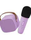 Bluetooth Karaoke-Set Mikrofon und Lautsprecher Lila