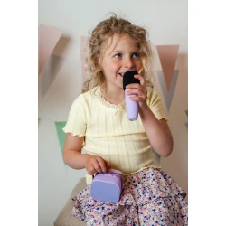 Bluetooth Karaoke-Set mit Mikrofon und Lautsprecher Lila