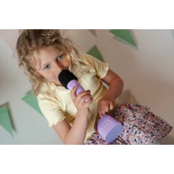 Bluetooth Karaoke-Set mit Mikrofon und Lautsprecher Lila