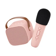 Bluetooth Karaoke-Set Mikrofon und Lautsprecher Pink
