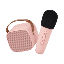 Bluetooth Karaoke-Set Mikrofon und Lautsprecher Pink