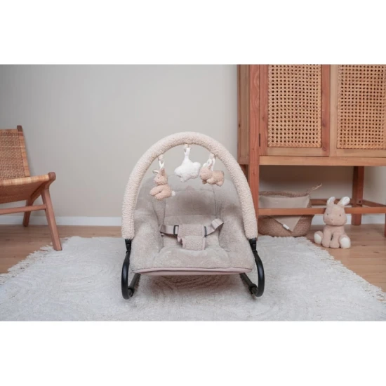 Verstellbarer Schaukelstuhl Little Dutch Beige für ein zufriedenes Baby