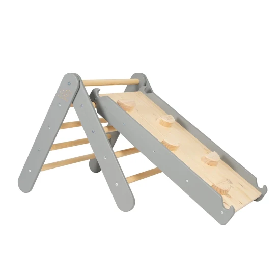 Holzleiter mit Rutsche und Kletterwand 2in1 Holzleiter mit Rutsche und Kletterwand 2in1 – MeowBaby