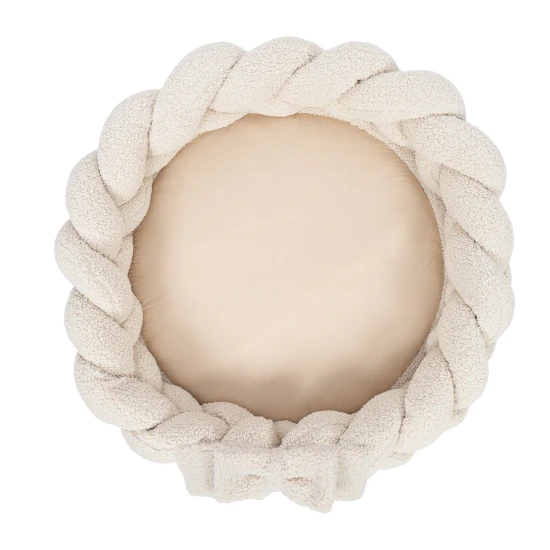 Rundes Babynest mit Schutzzopf und Spielmatte Bearly Rundes Babynest mit Schutzzopf und Spielmatte Bearly – MeowBaby MBEMW1491