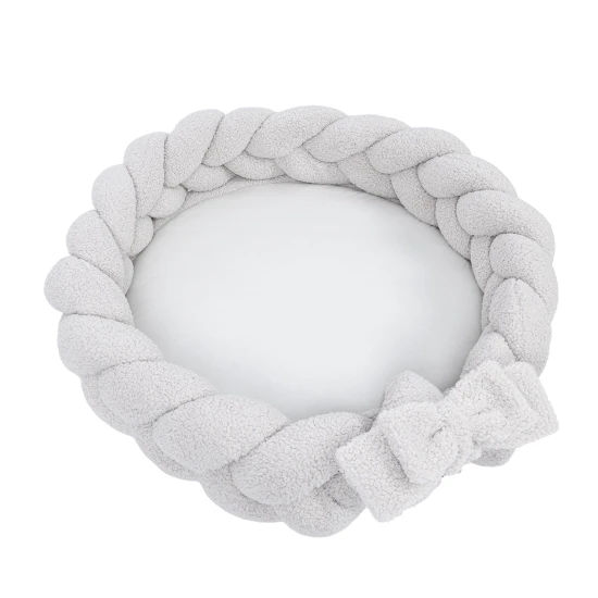 Rundes Babynest mit Schutzzopf und Spielmatte Bearly Rundes Babynest mit Schutzzopf und Spielmatte Bearly – MeowBaby MBEMW1491