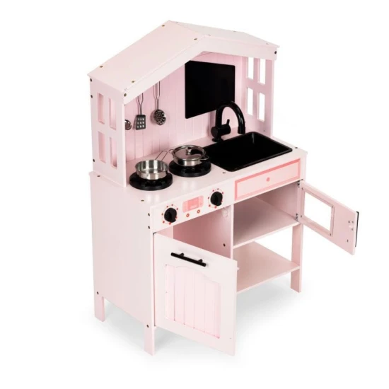 Holzspielküche für Kinder mit Backofen, Kochplatten und Mikrowelle Holzspielküche für Kinder mit Backofen, Kochplatten und Mikrowelle – MeowBaby MWOKN049