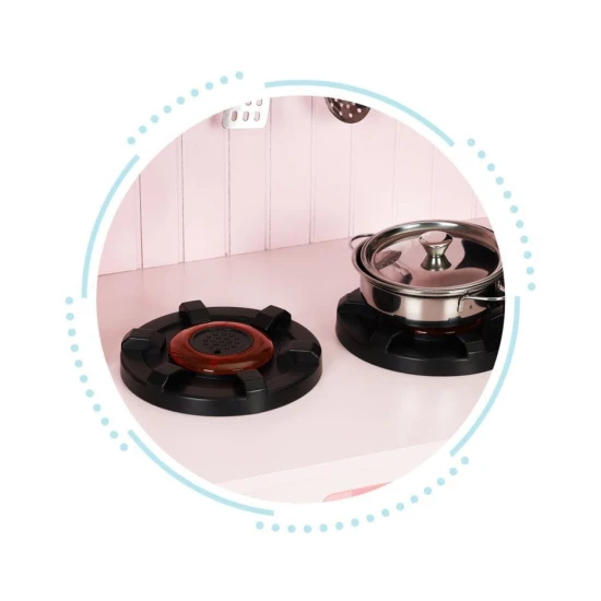 Holzspielküche für Kinder mit Backofen, Kochplatten und Mikrowelle Holzspielküche für Kinder mit Backofen, Kochplatten und Mikrowelle – MeowBaby MWOKN049